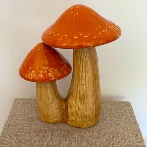 Ceramic Mushrooms 🍄‍🟫 Decor
Orange Tan 8” X 6”